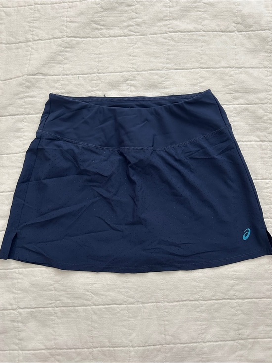 Asics Dresses & Skirts - Asics Deep Navy Athletic Skort with Teal Logo